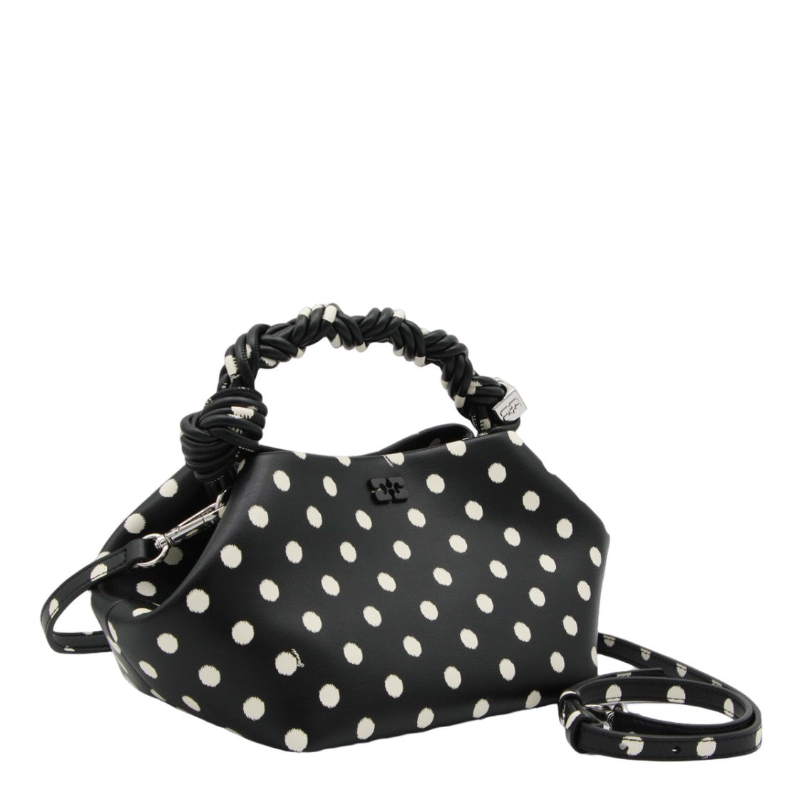 Ganni Structured Handbag With Twisted Handle