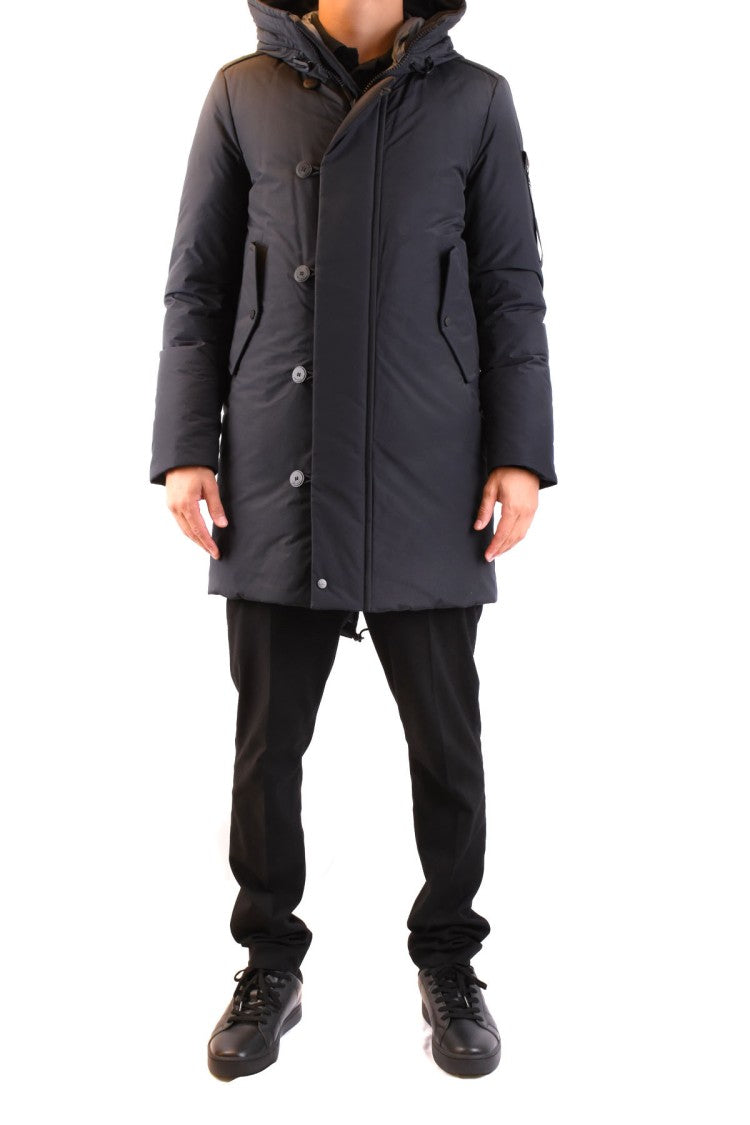 Peuterey Black Nylon Hooded Parka
