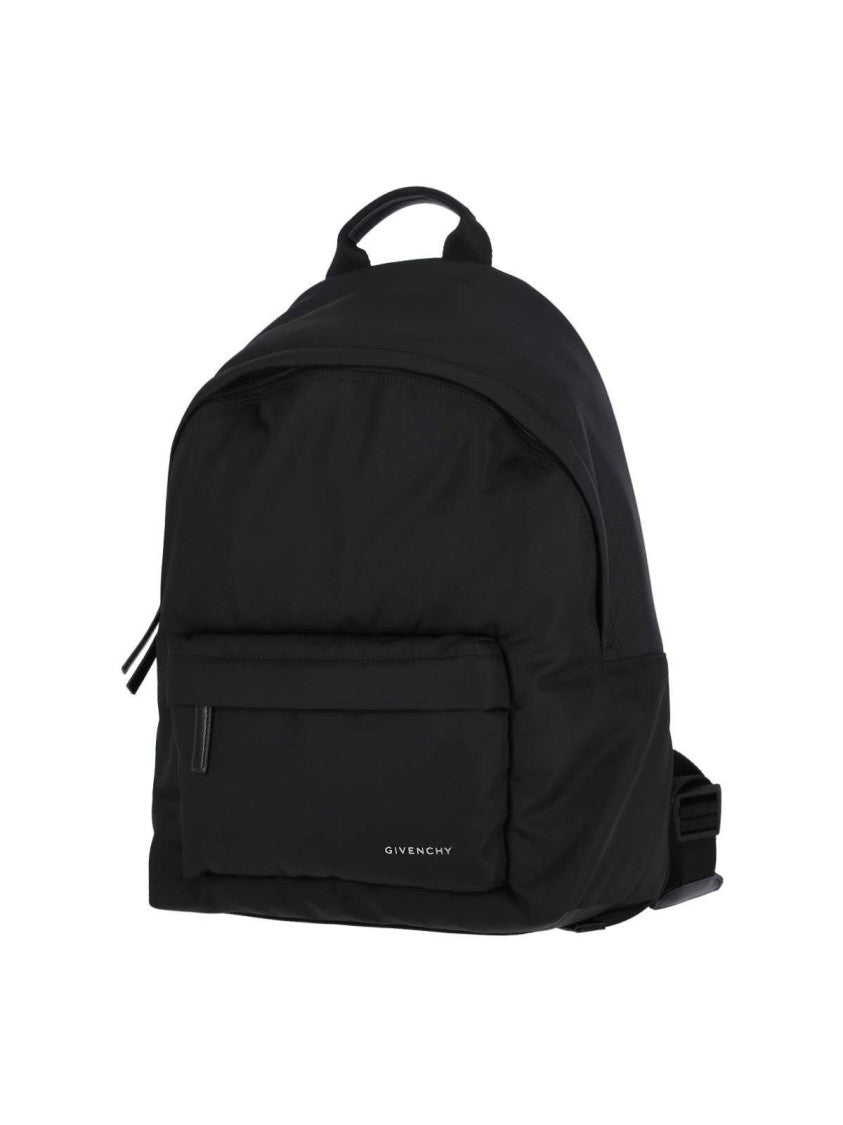 Givenchy Smooth Structured Black Backpack With Calf Leather Accents