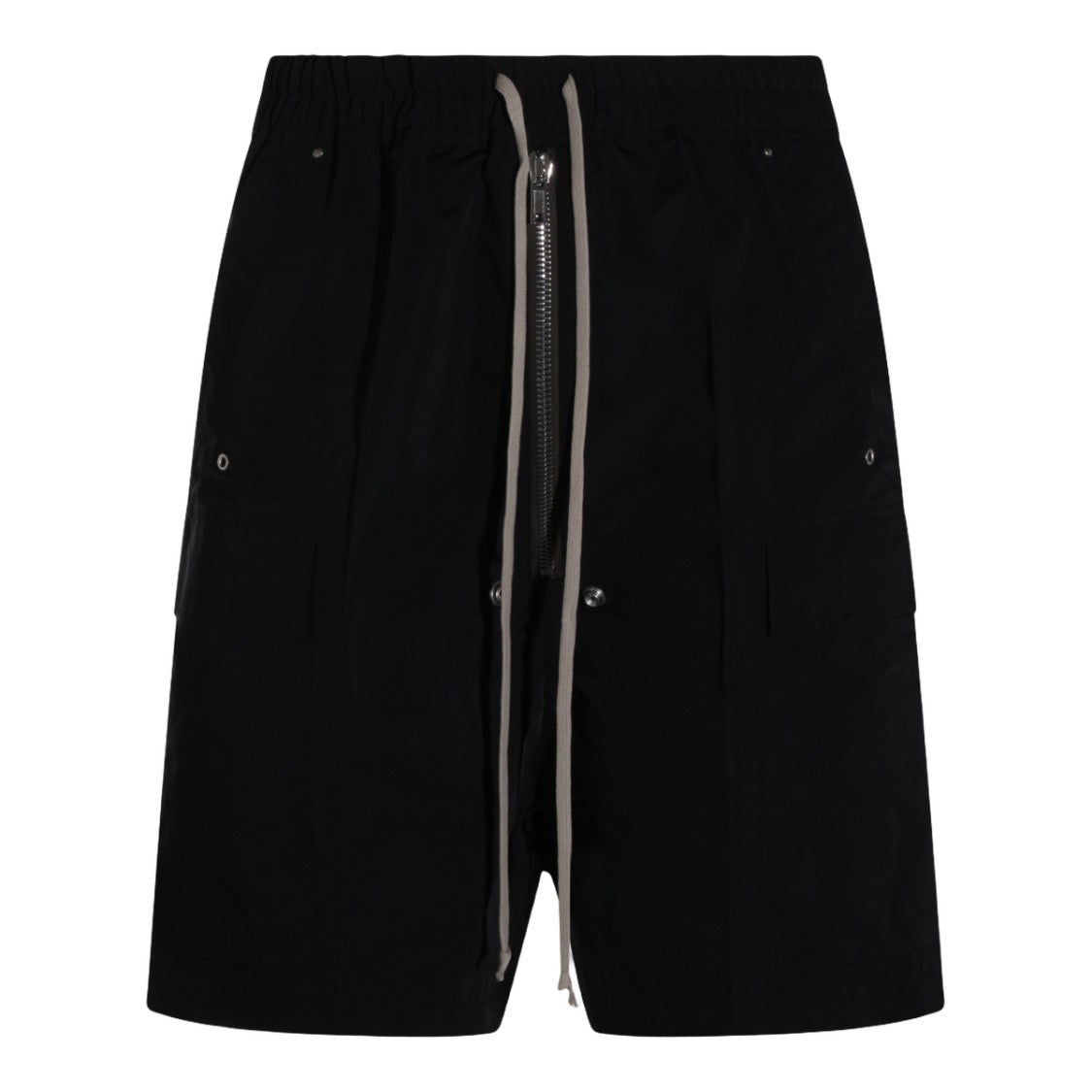 Rick Owens Black Utility Shorts With Elastic Waistband