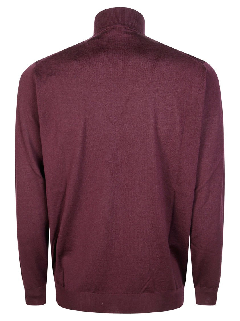 Filippo De Laurentiis Burgundy Memoris Long-Sleeve Turtleneck Sweater