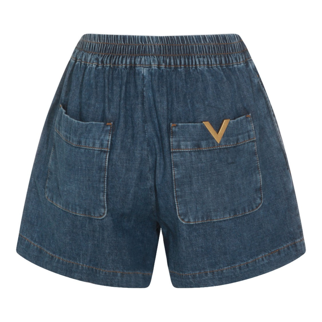 Valentino Relaxed-Fit Denim Shorts With Drawstring
