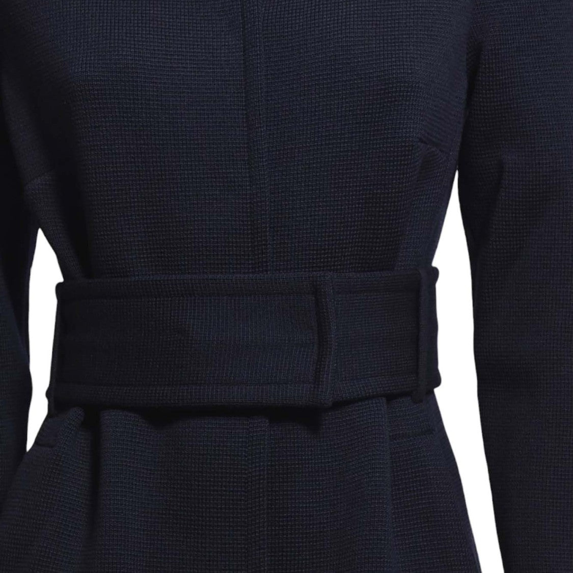 Charlott Long Blue Wool Knit Coat