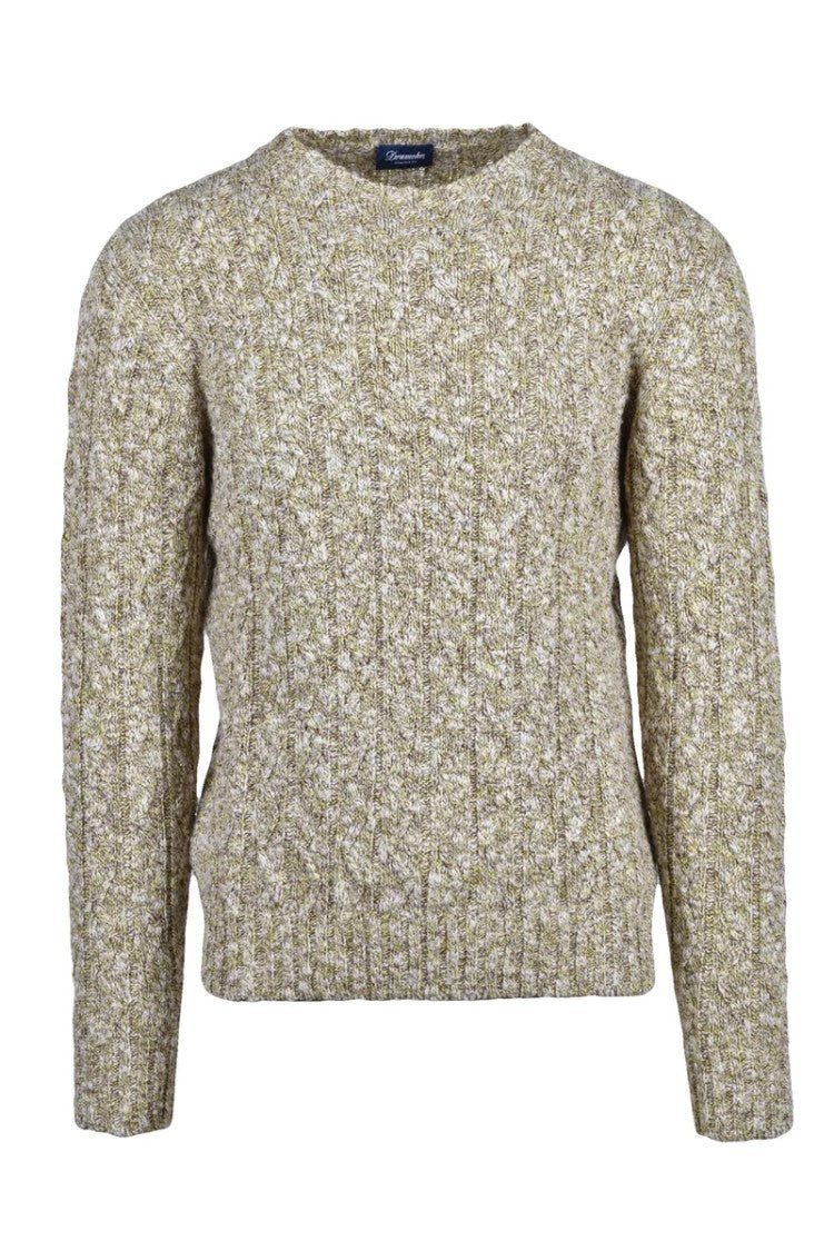 Drumohr Linen Cotton Knit - White/Green