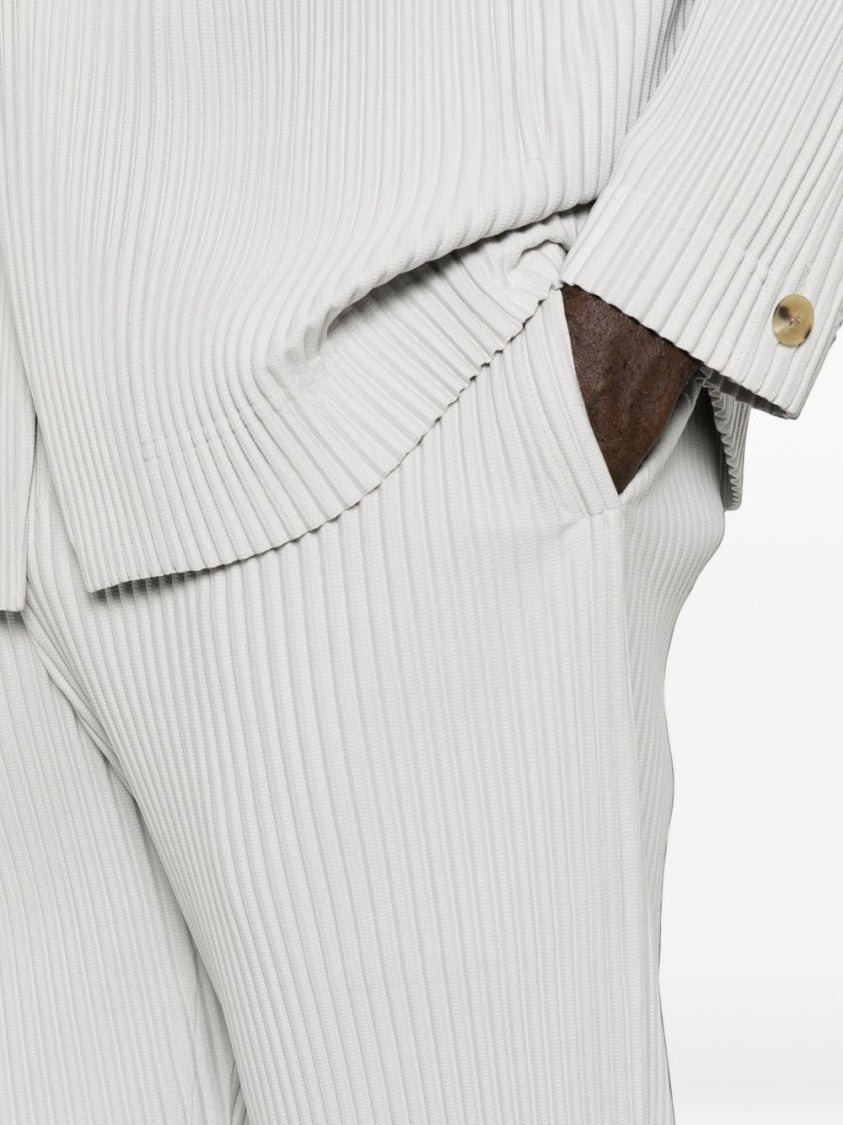 Homme Plissé Issey Miyake Pleated Cropped Relaxed Fit Cropped Pants