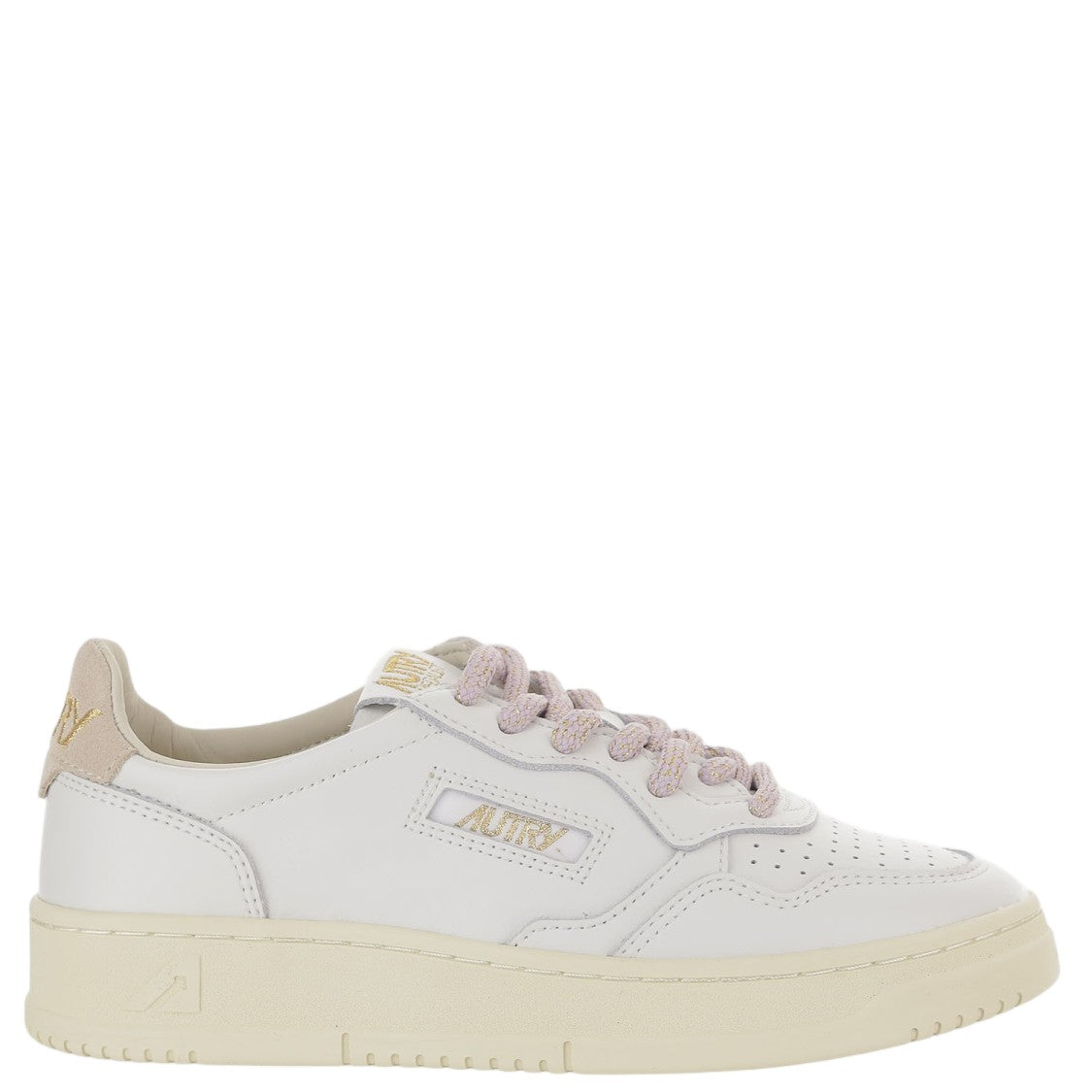 Autry White Suede Insert Perforated Sneakers