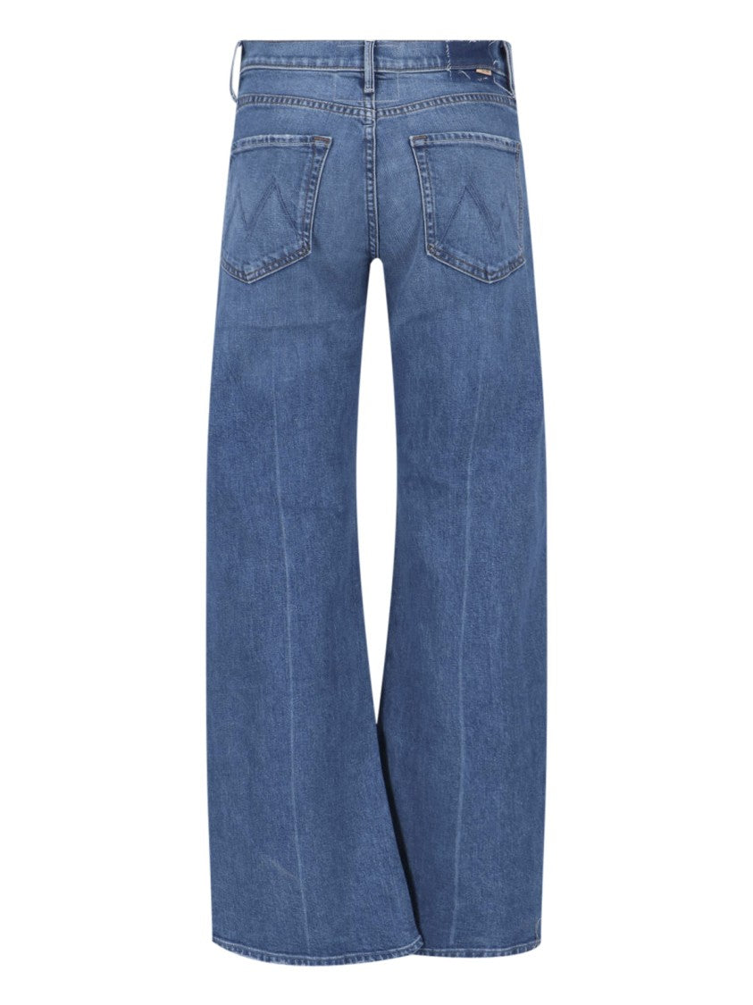 Mother Straight-Leg Jeans With Mid-Rise Waist And Timeless Wash