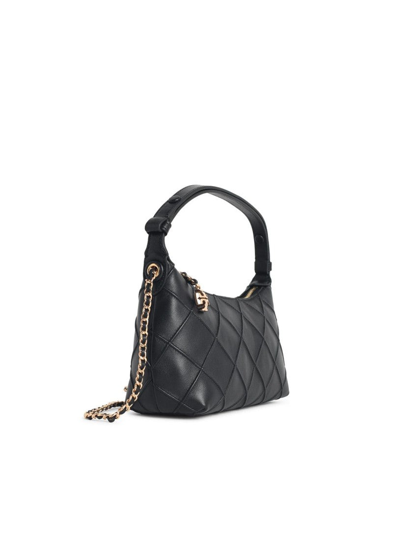Tory Burch 'Fleming' Mini Clutch Bag In Black Cream Nappa Leather