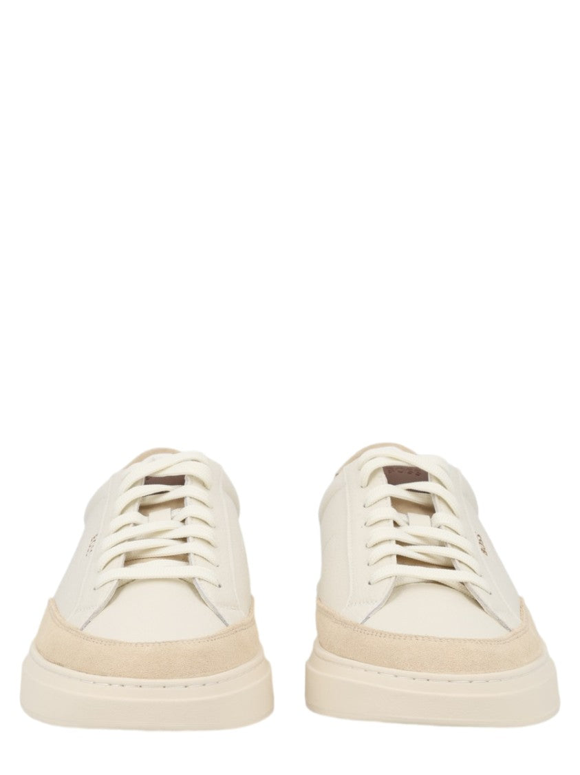 Boss Kieran Tenn Sdtbal Minimalist Leather Sneakers