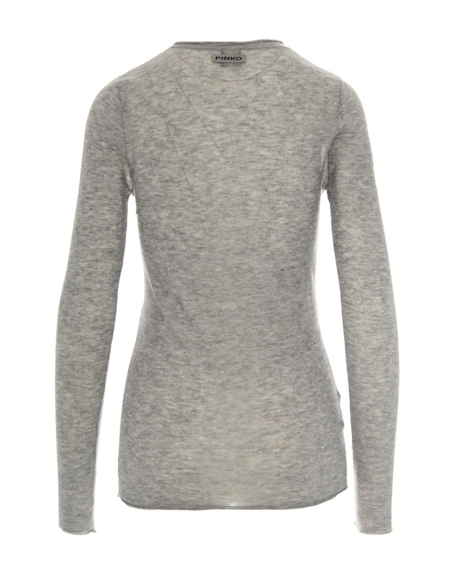 Pinko Grey Sequin Sweater
