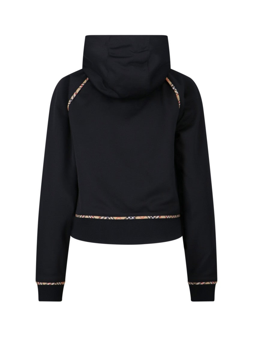 Burberry Black Cotton Blend Hoodie