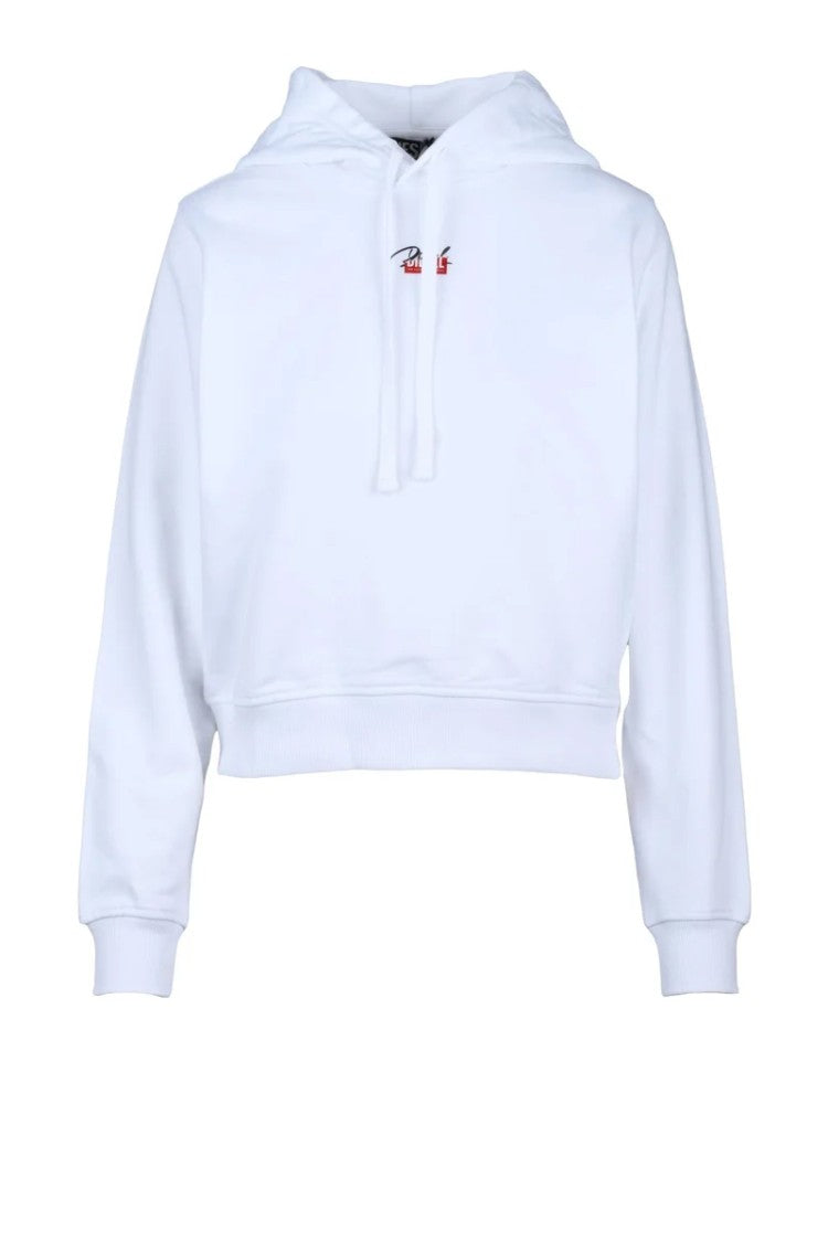Diesel White Minimalist Hooded Sweatshirt