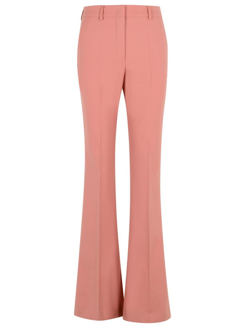 Sportmax 'Febe' Flare Tight Pants In Antique Pink Virgin Wool