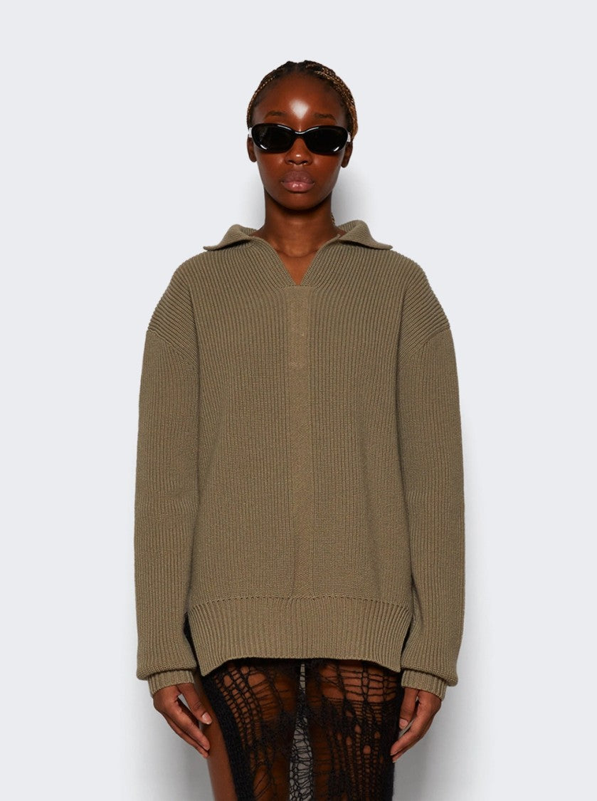 Rick Owens Fisherman Tabard Knitted Sweater Dust