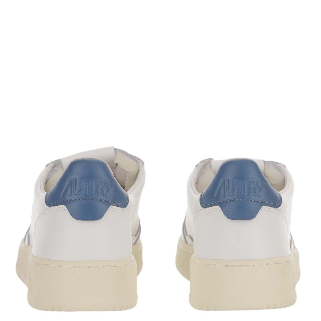 Autry White/Blue Medalist Low Leather Sneakers