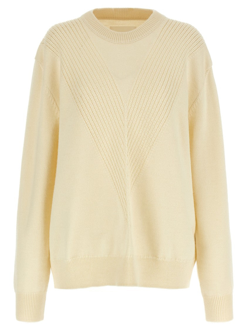 Jil Sander Textured Wool Knit Sweater With Relaxed Silhouette