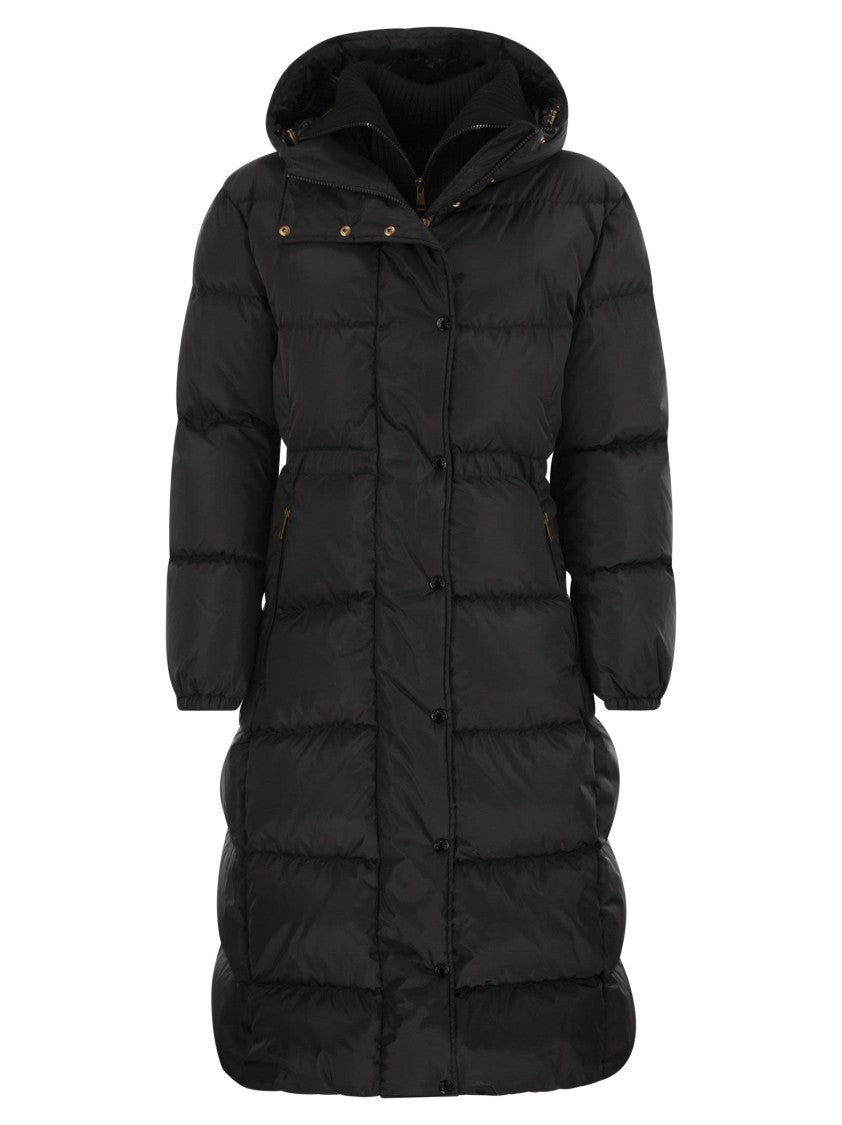 Moncler Chamer Long Down Jacket With Hood