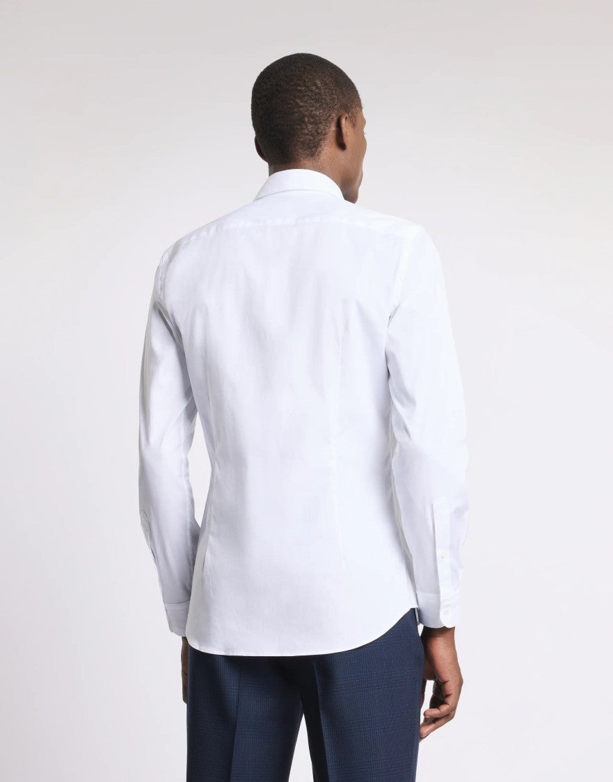 Fay French Collar Stretch Shirt With Modern Fit
