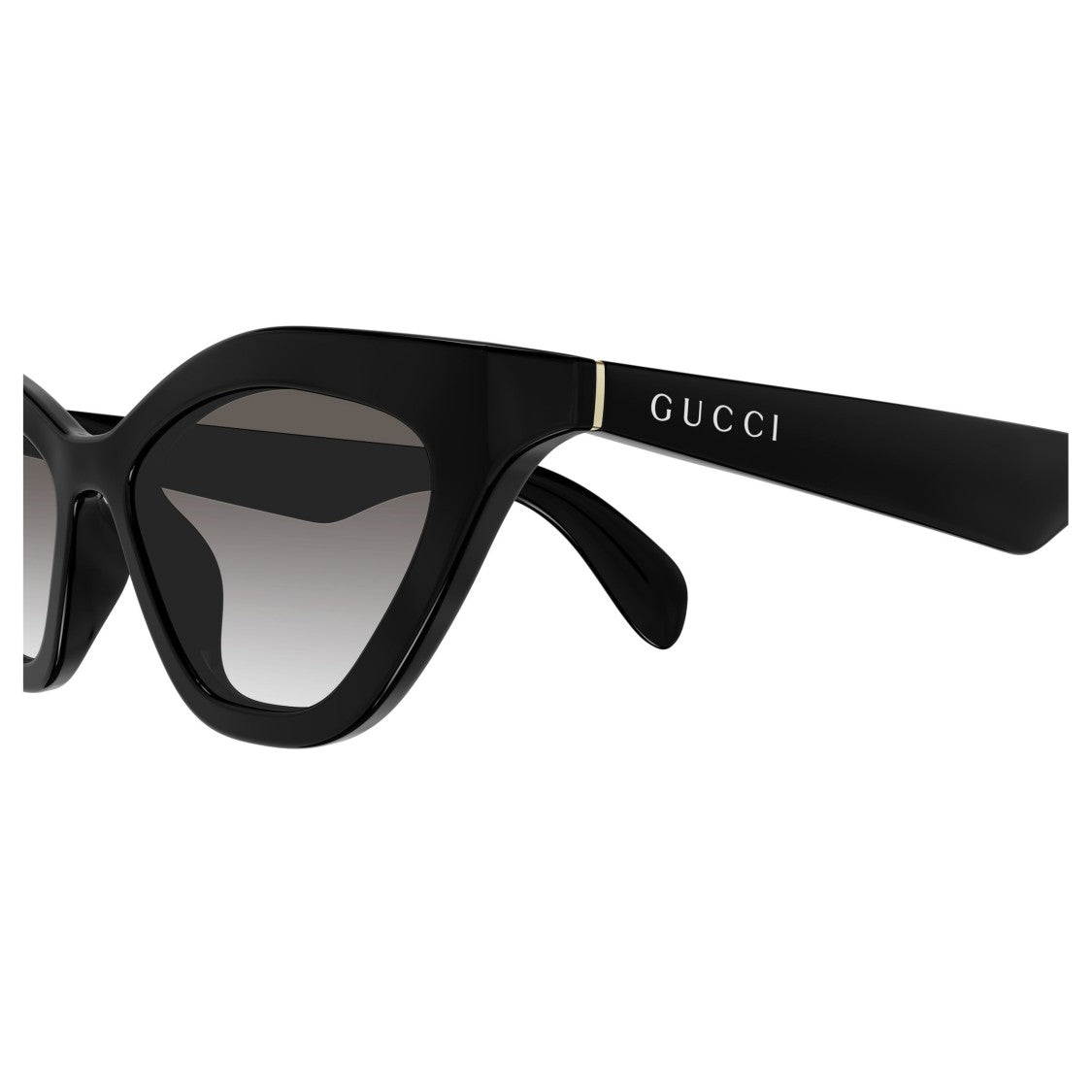 Gucci Gg1931s Bold Glossy Black Cat-Eye Sunglasses