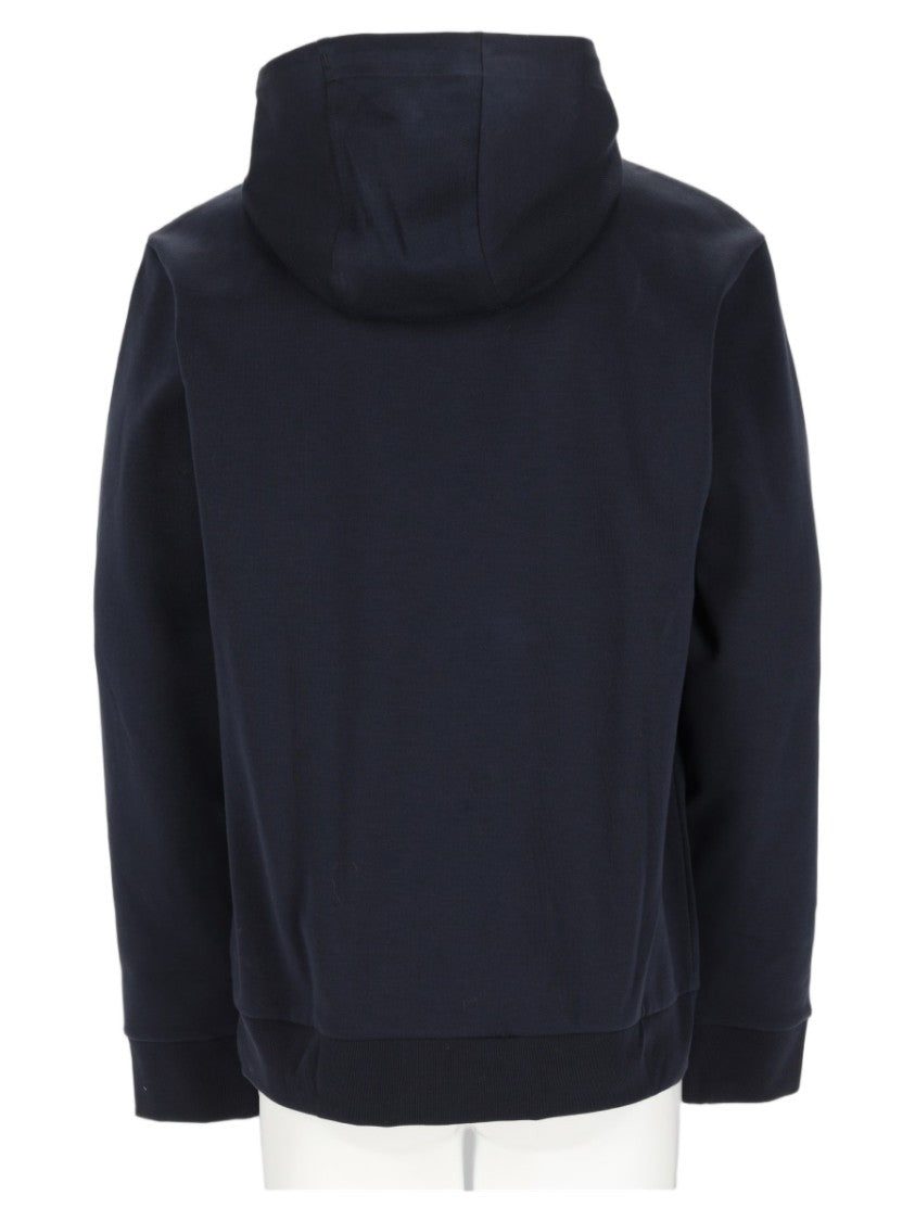 Boss Multicolour Hooded Full-Zip Cotton-Blend Sweatshirt