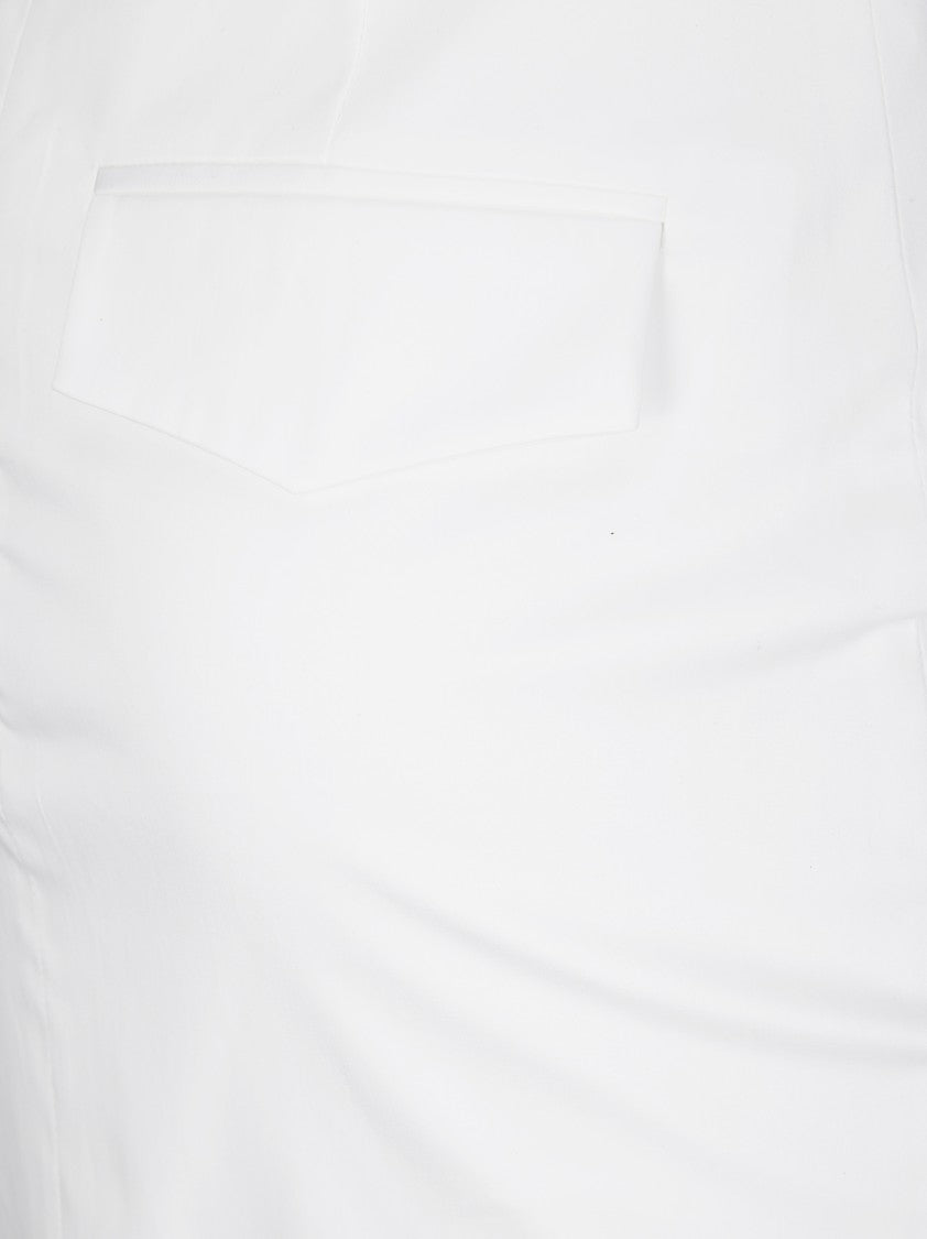 The Latest High-Waisted Stretch Cotton Midi Skirt