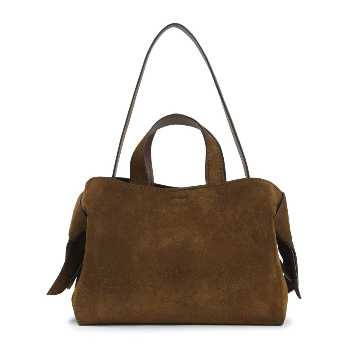 Acne Studios Brown Calf Leather Handbag With Versatile Carrying Options