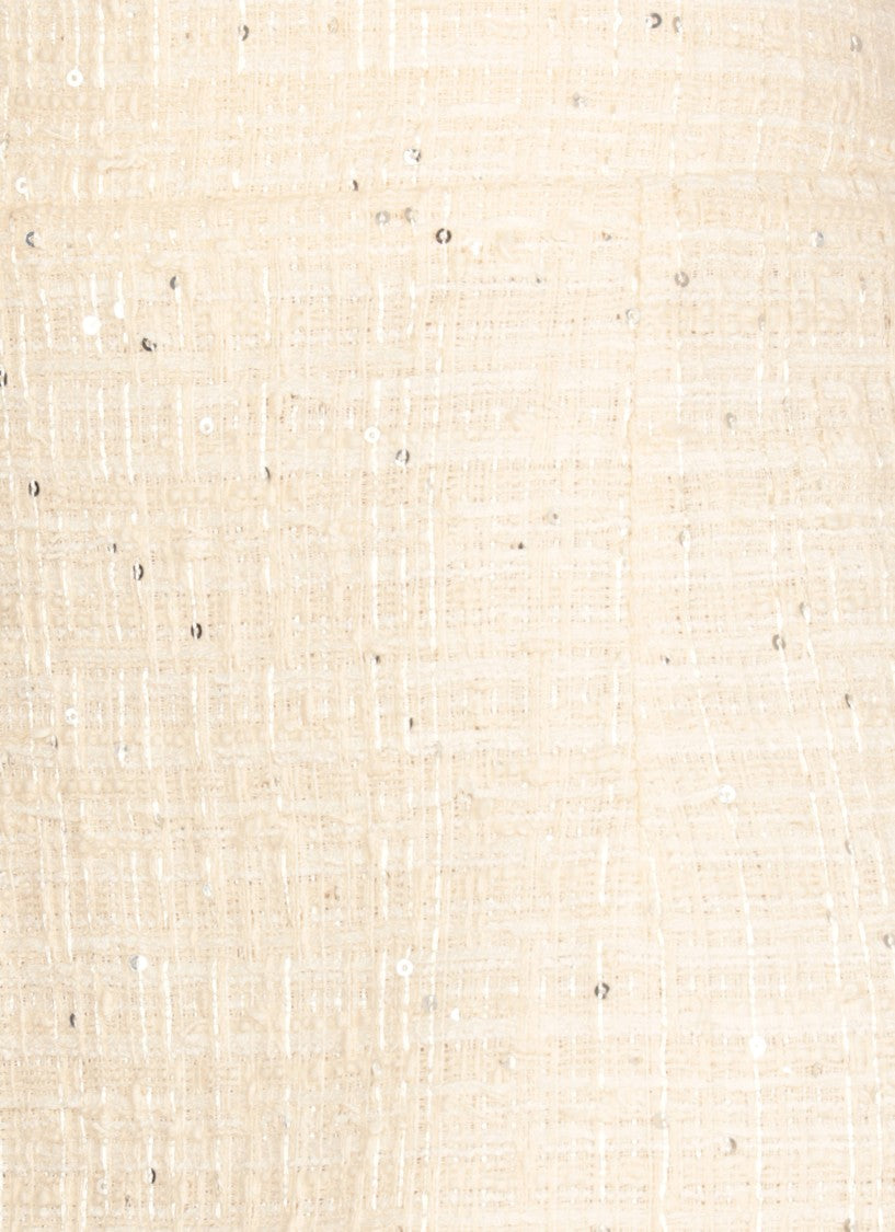 Tagliatore Ivory Cotton Blend Skirt