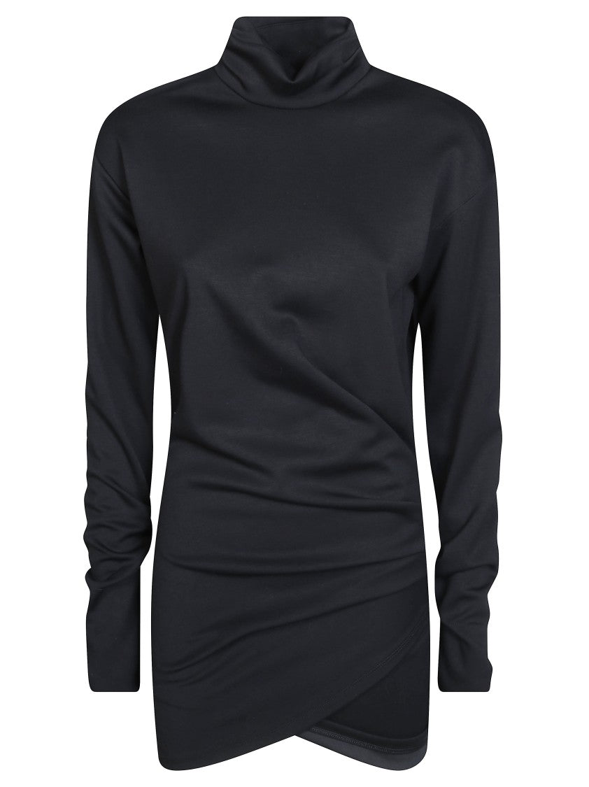 Dondup Viscose-Blend Asymmetrical Scuba Dress