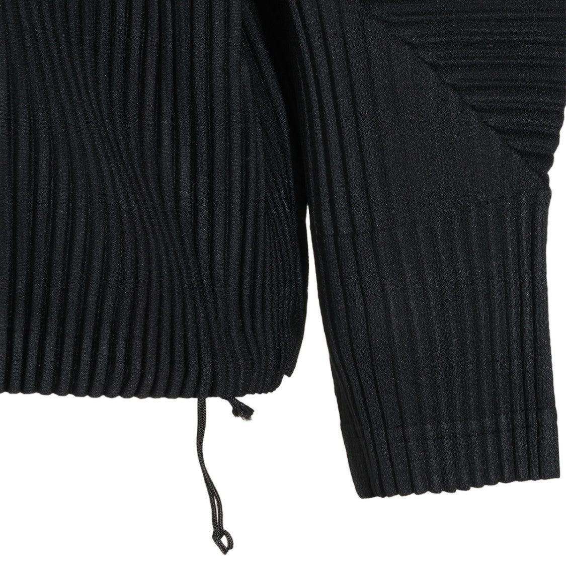 Homme Plissé Issey Miyake Pleated Textured Hoodie With Adjustable Drawstring Hem