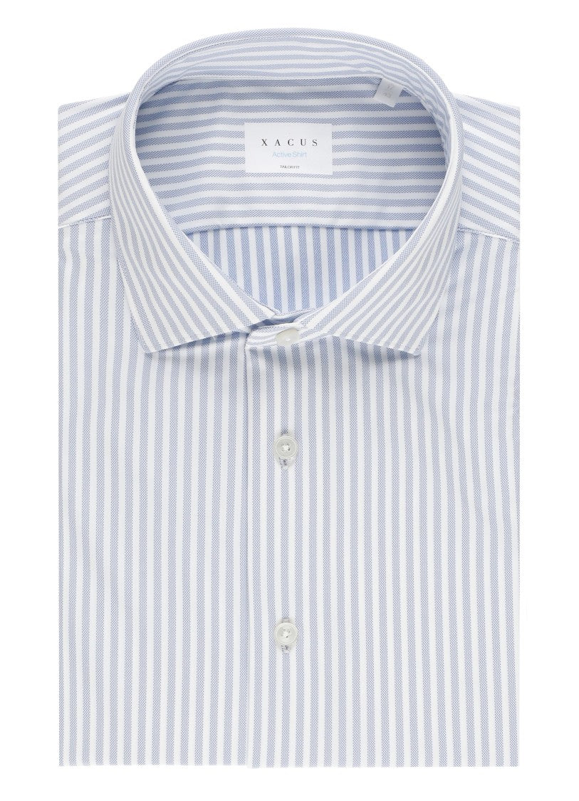 Xacus Light Blue Striped Active Shirt
