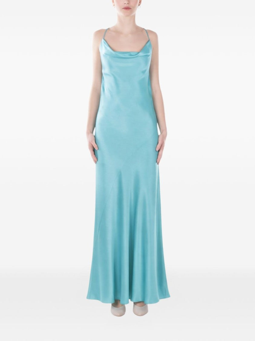 Pinko Flowing Satin Maxi Dress