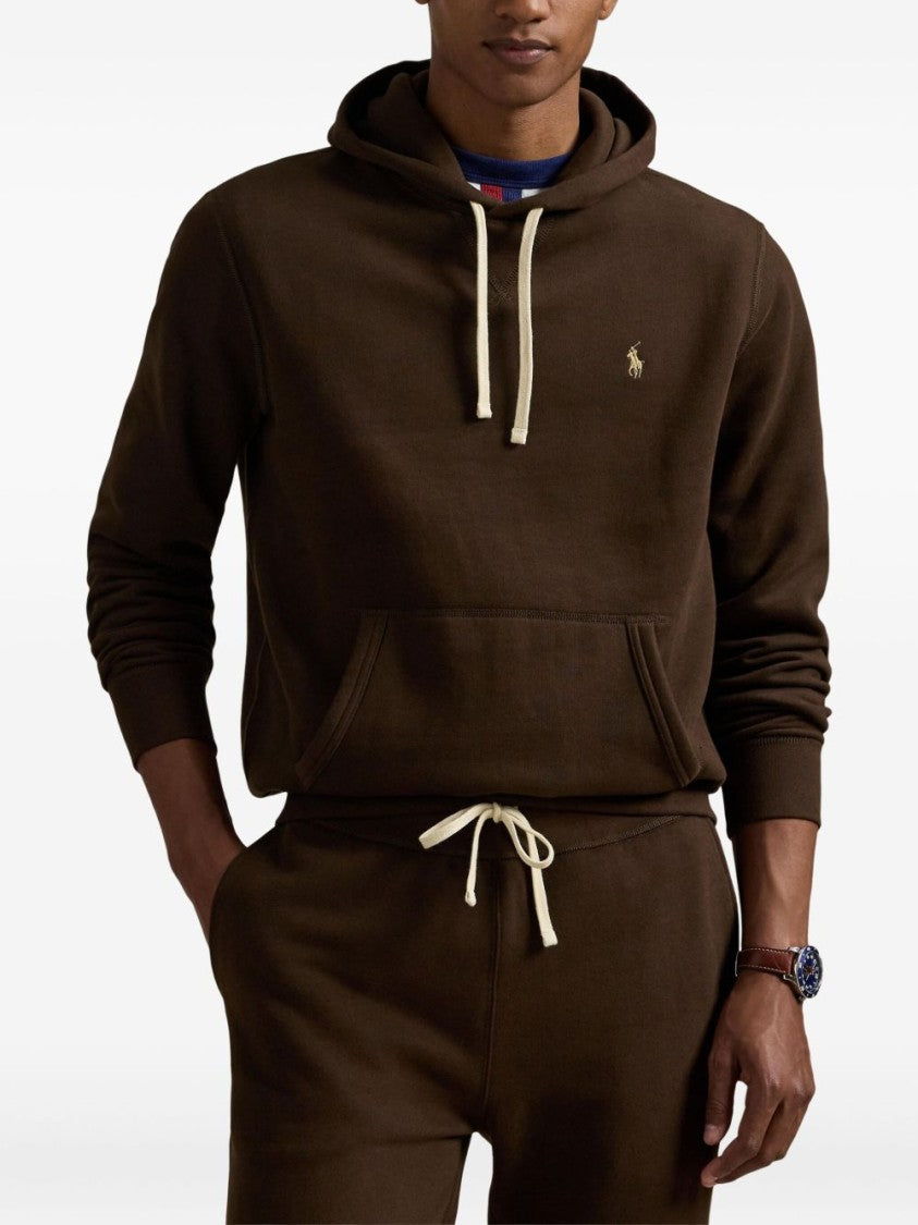 Polo Ralph Lauren Classic Brown Hoodie With Kangaroo Pocket