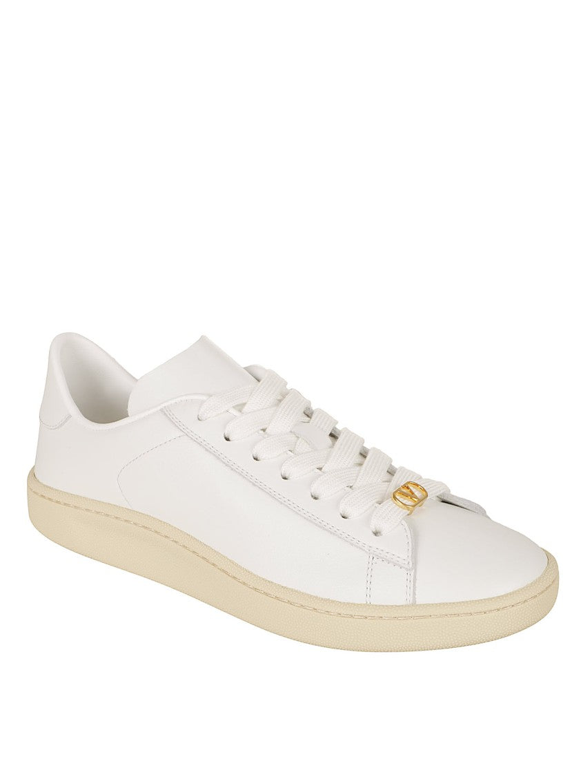 Valentino Garavani White Calf Leather Sneakers