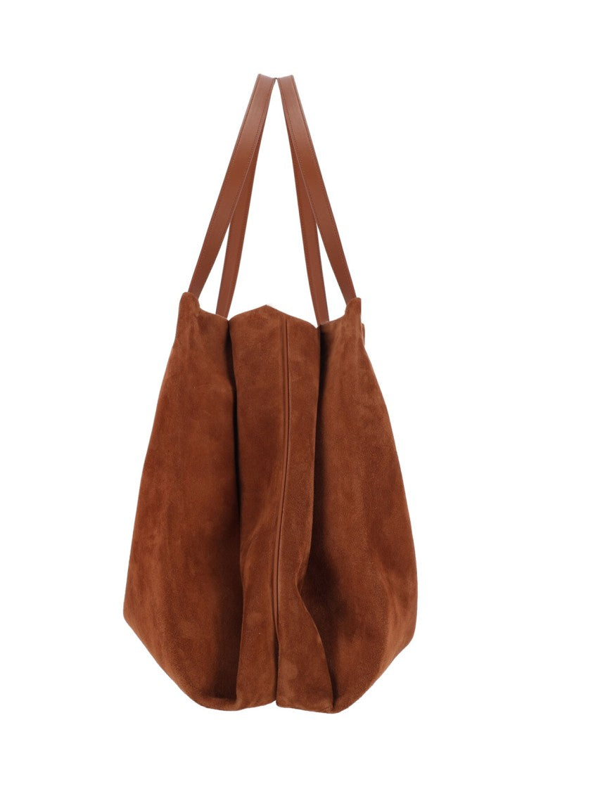 Ferragamo Suede Shoulder Bag – Brown