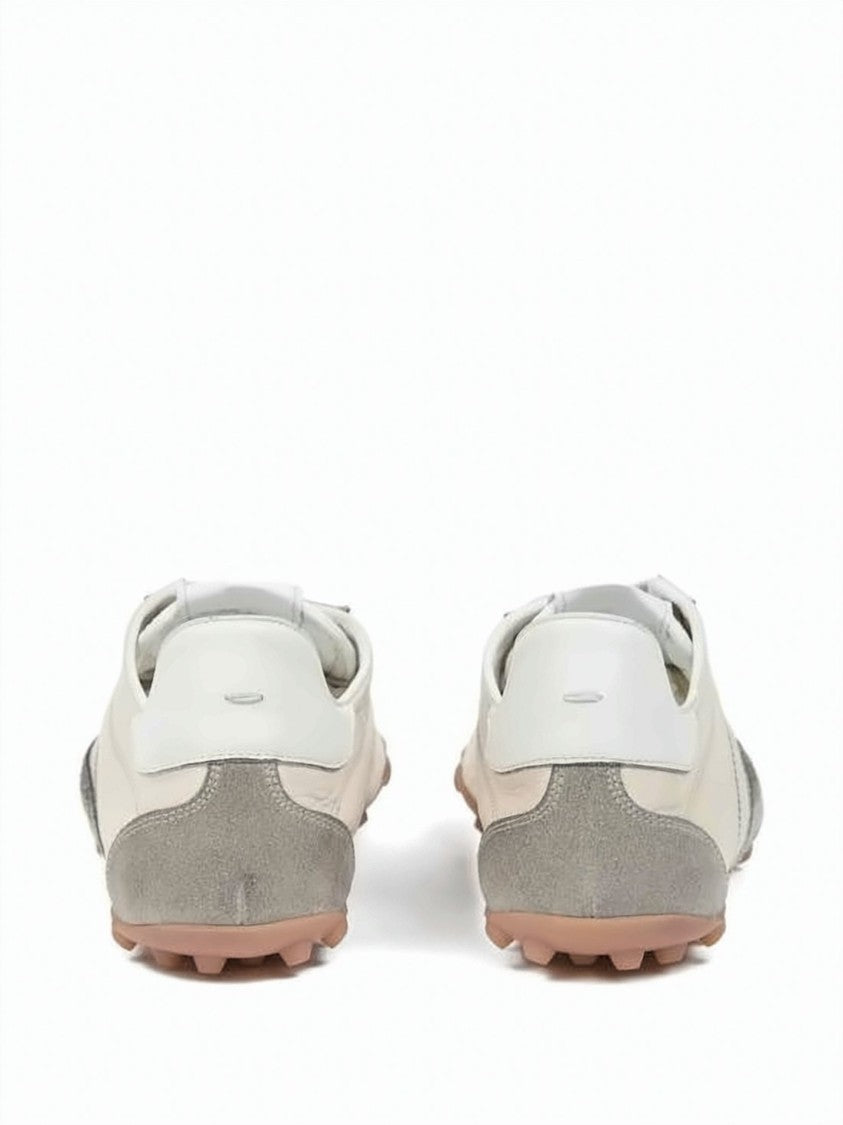Maison Margiela Low-Profile Sneakers With Suede Accents And Textured Sole
