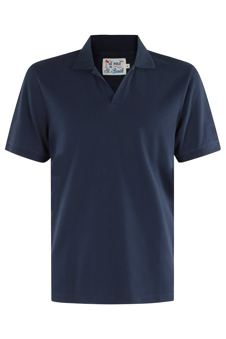 Mc2 Saint Barth Fraser Polo Shirt In Linen