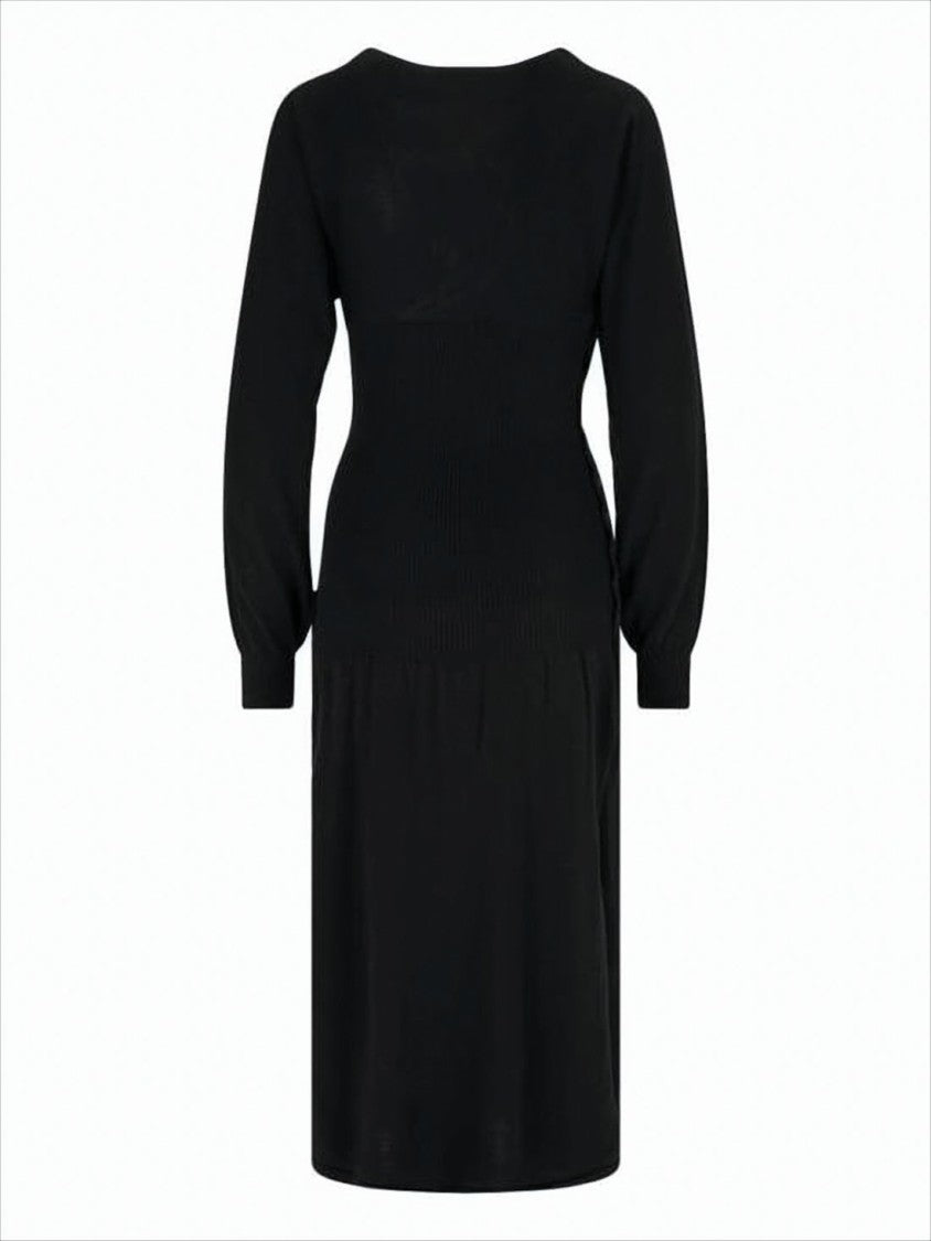 Paloma Wool Fitted Midi Dress With Ribbed Detailing