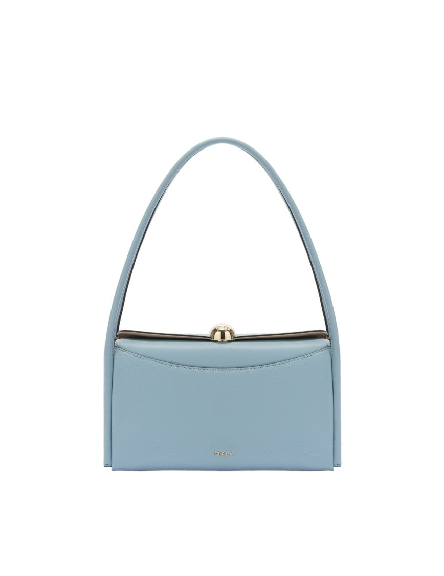 Furla Nicole M Boston Leather Shoulder Bag, Sugar Paper