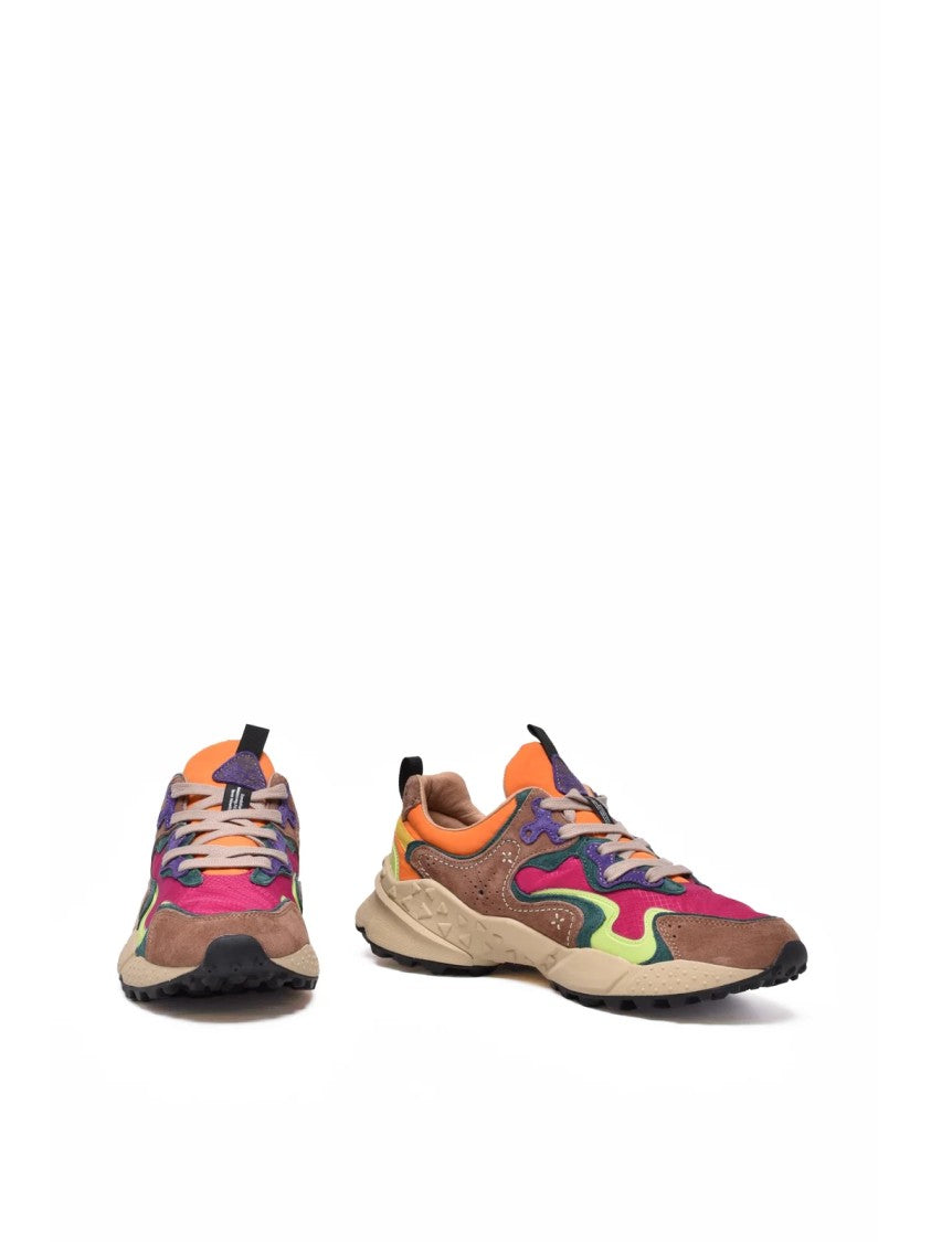 Flower Mountain Multicolor Leather-Blend Chunky Sneakers
