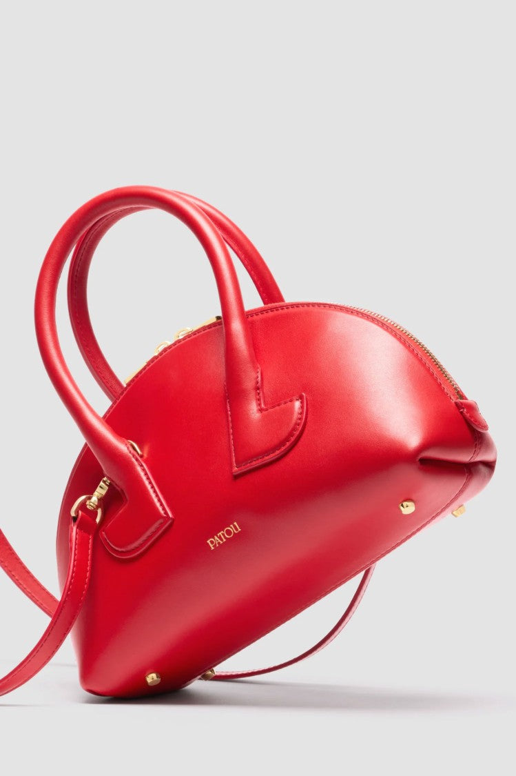 Patou Smooth Leather Bowling Handbag