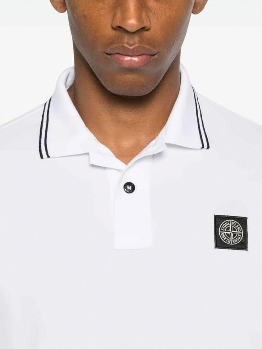 Stone Island Classic White Polo Shirt