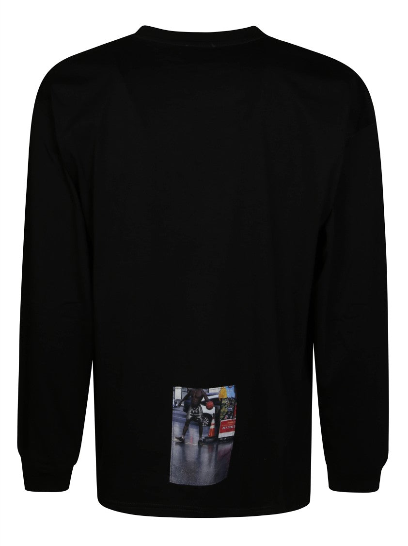 Diesel Long-Sleeved Graphic T-Shirt With Relaxed Fit
