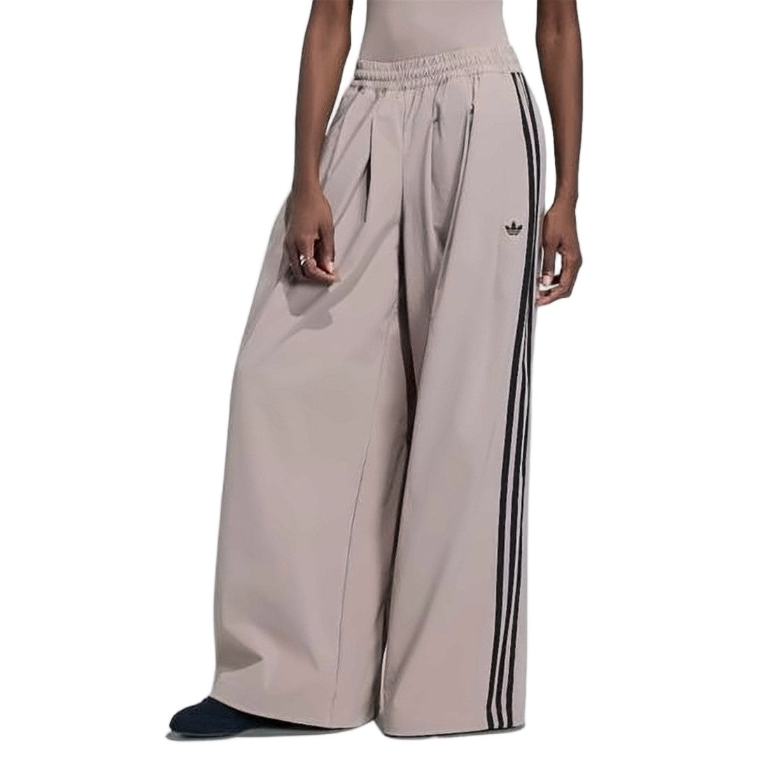 Adidas Wide-Leg Pants With Relaxed Fit And Signature Stripes