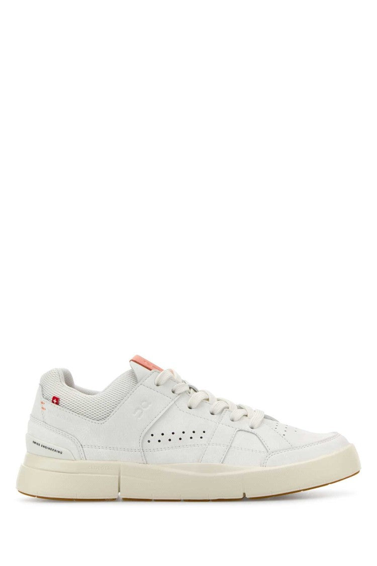 On Running White Synthetic Leather Sneakers