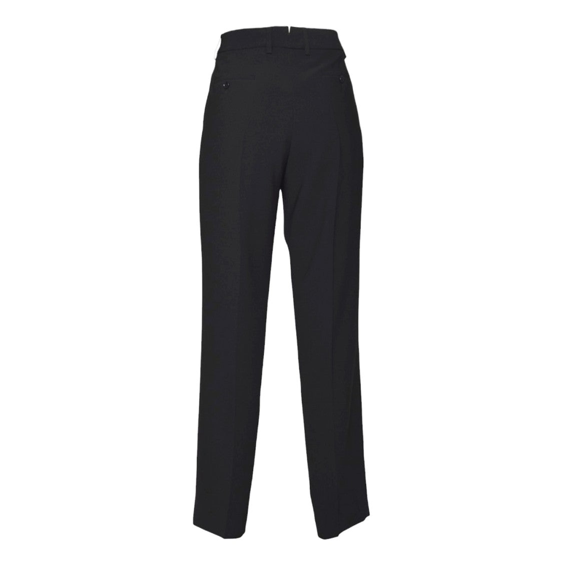 Aspesi Black Crepe Cady Trousers