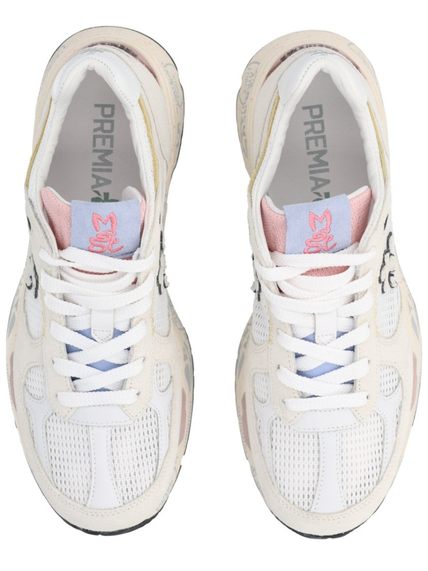 Premiata Mased Mesh Calfskin Sneakers