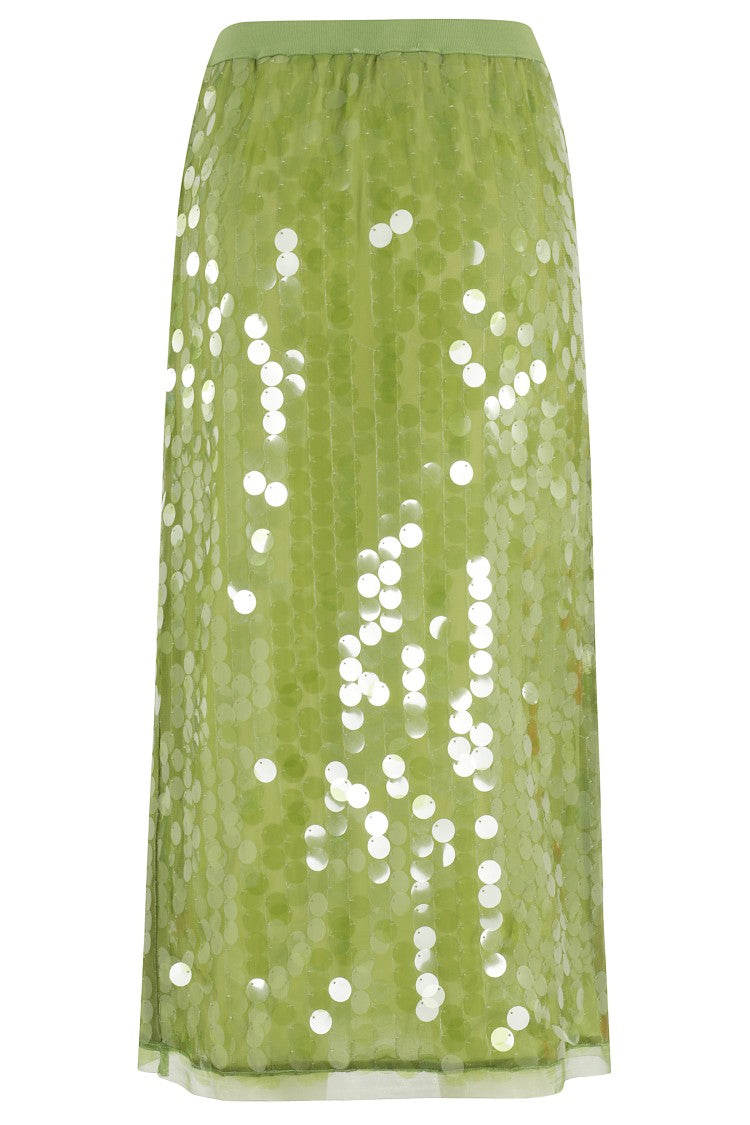 Semi Couture Pencil Midi Skirt With All-Over Sequins