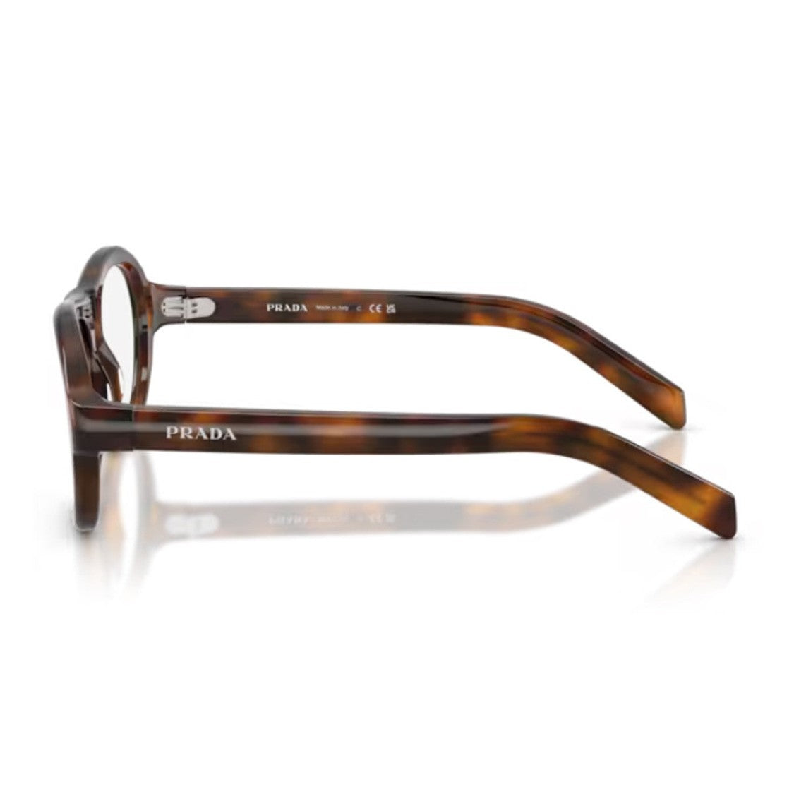 Prada Havana Pr C12v Oversized Acetate Eyeglasses