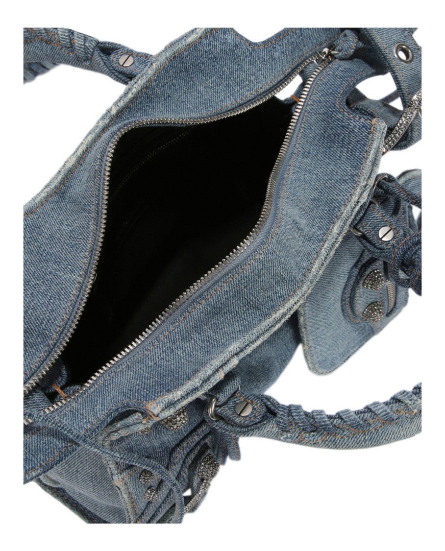 Balenciaga Xs Neo Cagole City Bag In Denim