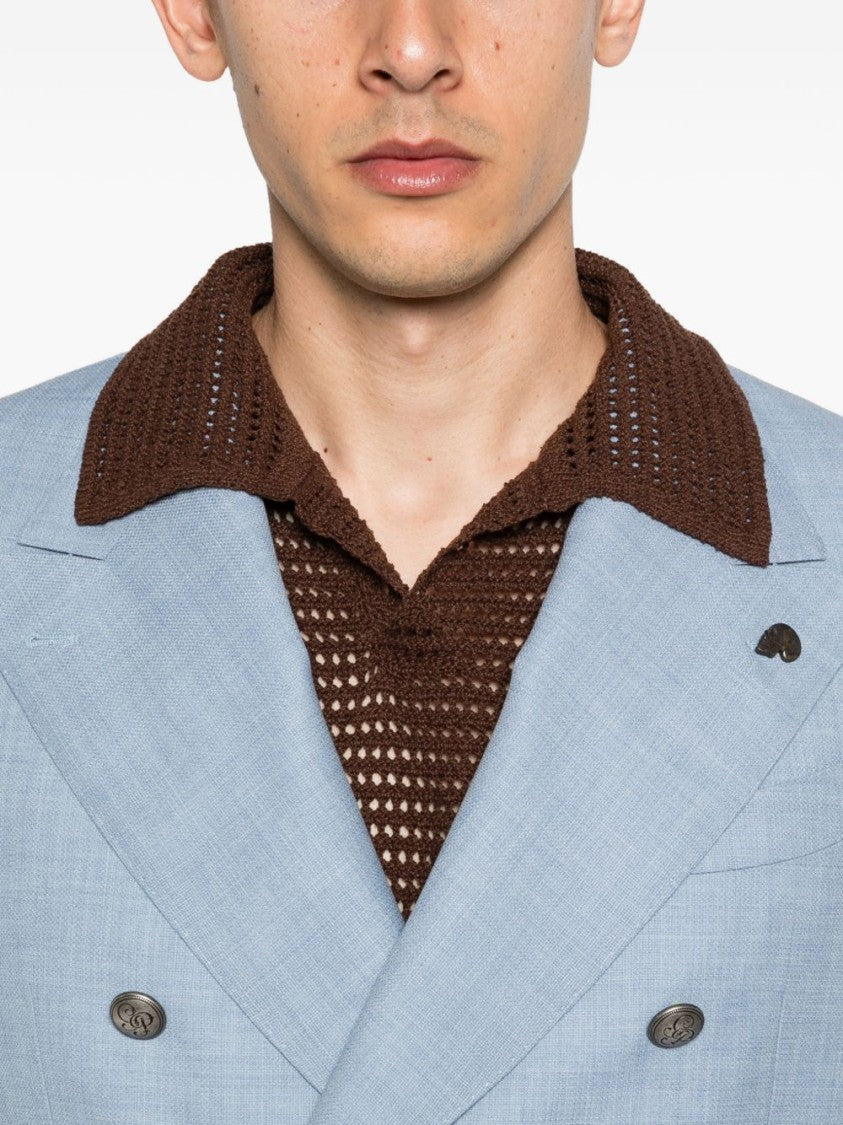 Gabriele Pasini Tailored Double-Breasted Metallic Blazer